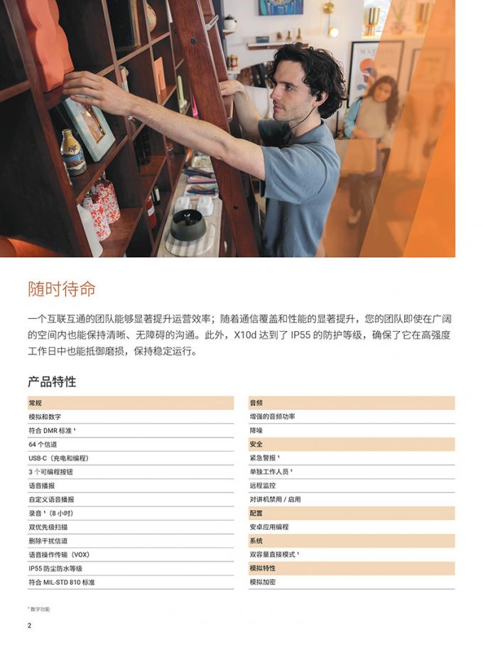 摩托罗拉MAG ONE X10D对讲机按键特写