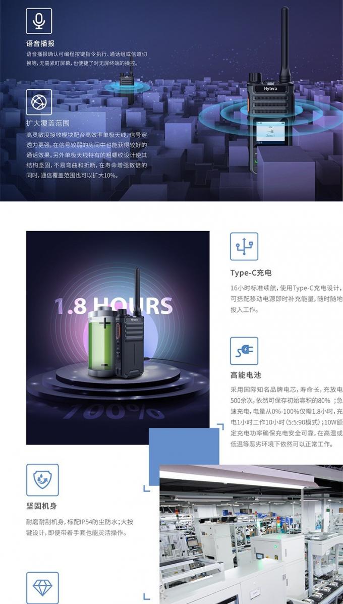 海能达BP510数字对讲机按键特写