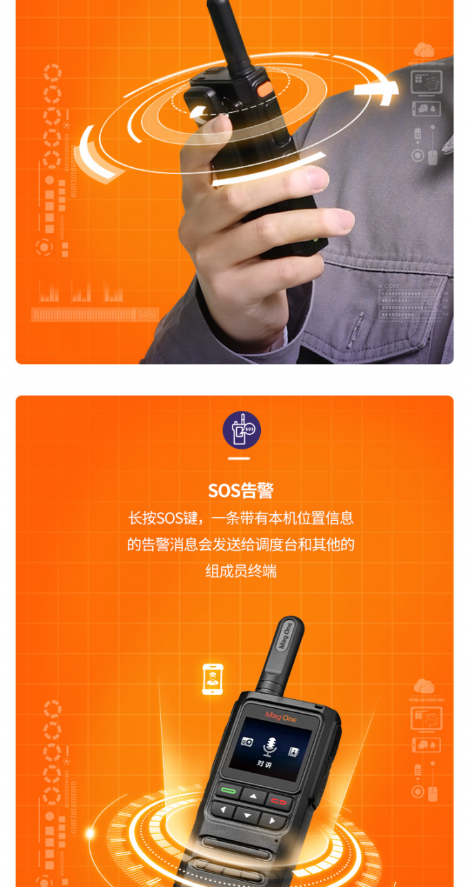 摩托H36公网对讲机屏幕显示