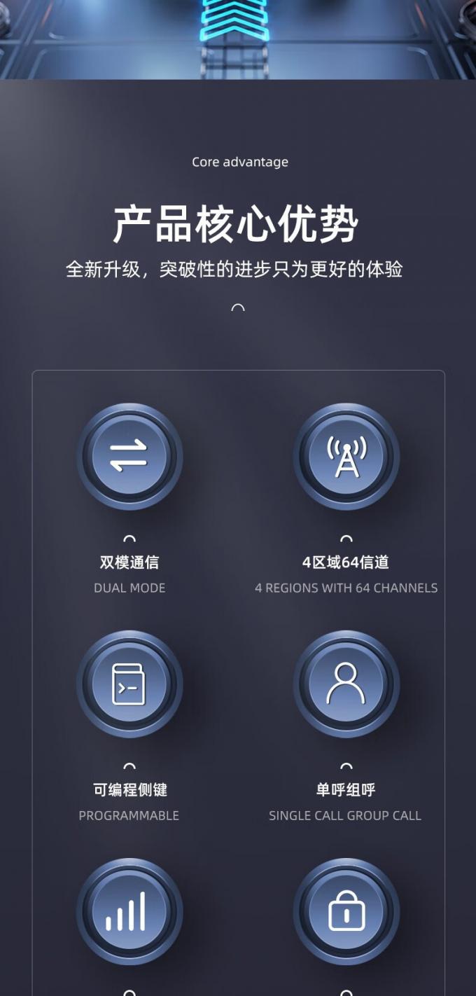 海信HX-H300对讲机侧面视图