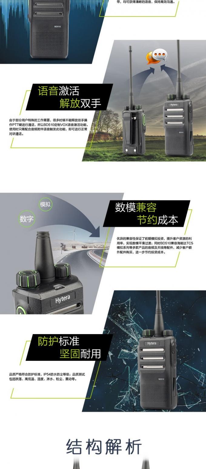 海能达BD510数字对讲机按键特写