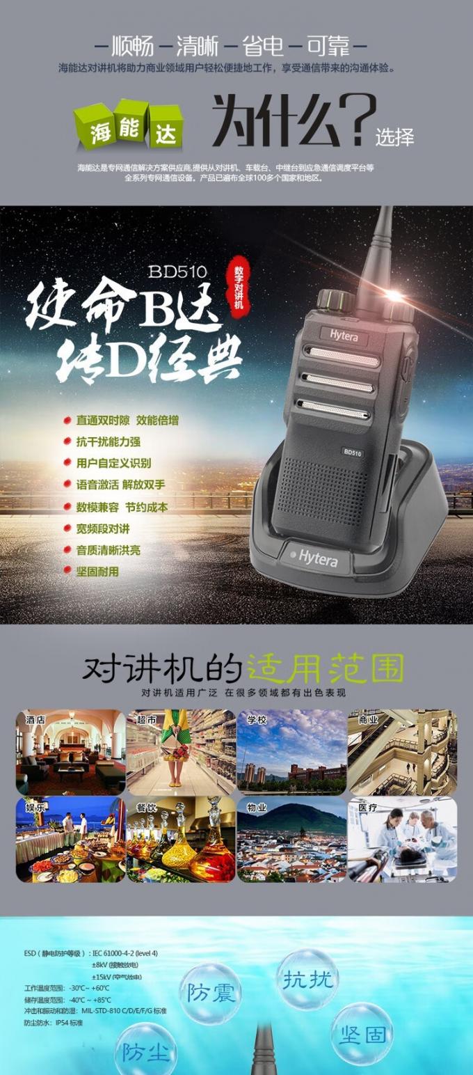 海能达BD510数字对讲机正面视图