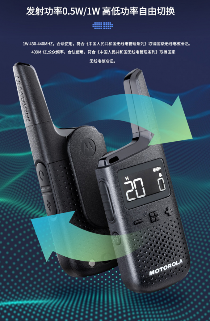 摩托罗拉T37对讲机包装展示