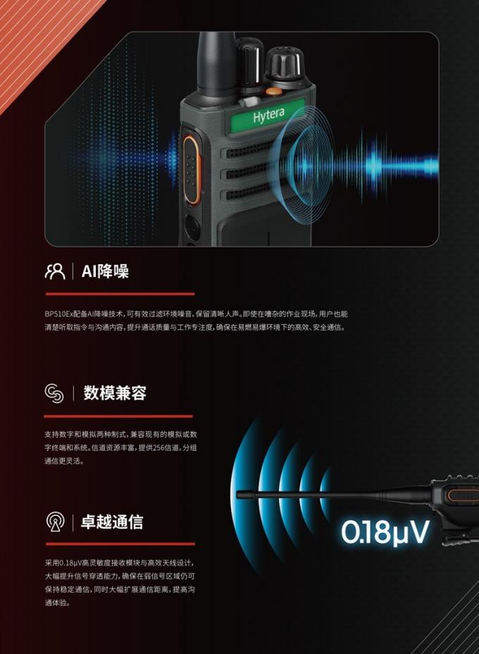 海能达BP510Ex防爆对讲机尺寸展示