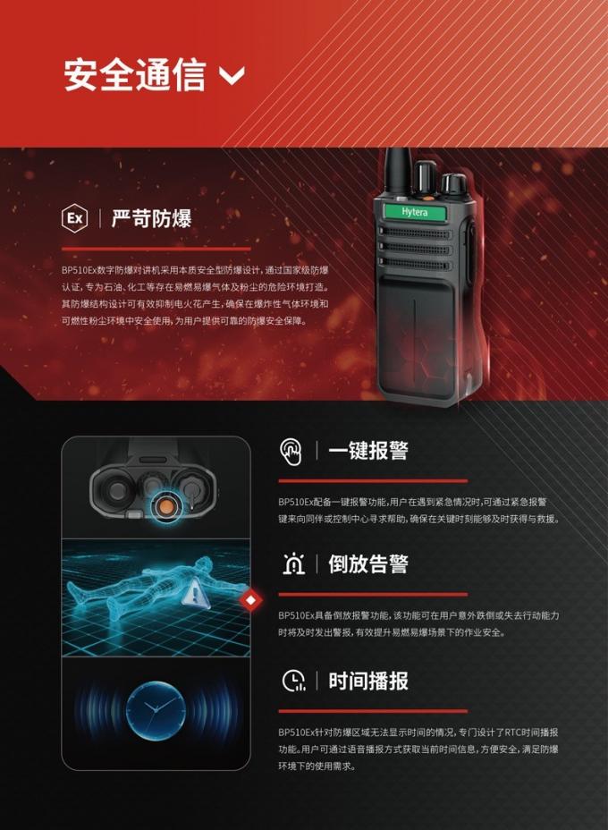 海能达BP510Ex防爆对讲机功能按键布局