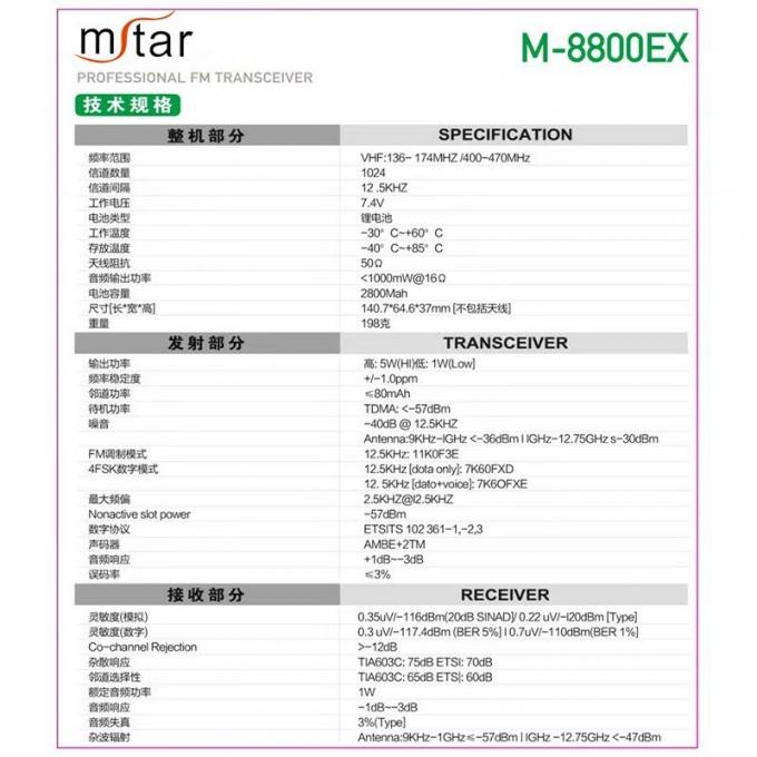 闵兴通M-8800EX防爆对讲机防水防尘性能展示