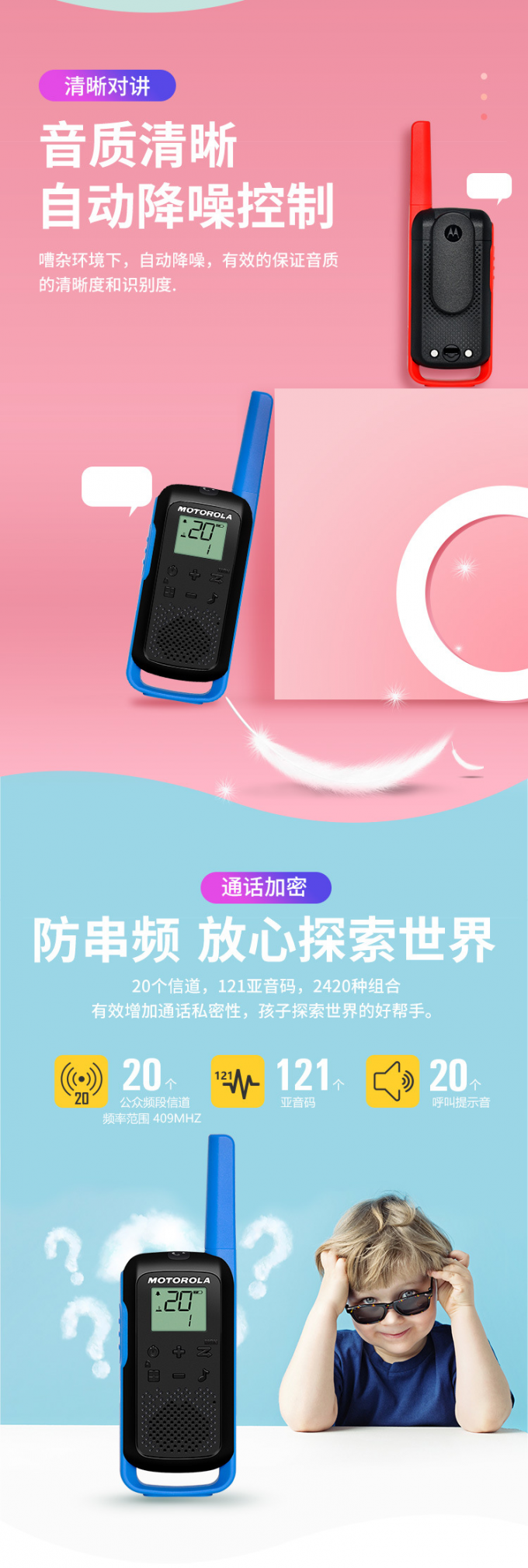摩托罗拉T62对讲机产品展示图5